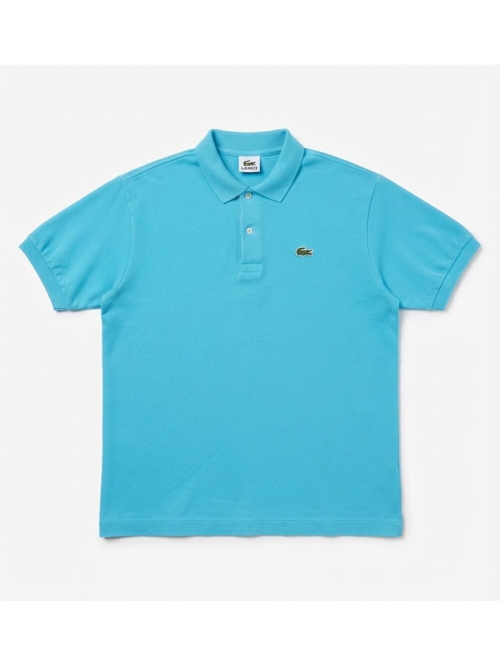 Vtg Lacoste Devanlay Made in France Polo Shirt Sz 6 Light Blue Pique Cotton